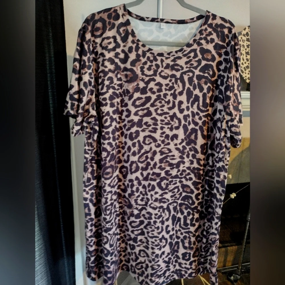 Animal print Lounger Nightshirt NWOT size 3X - Picture 3 of 7